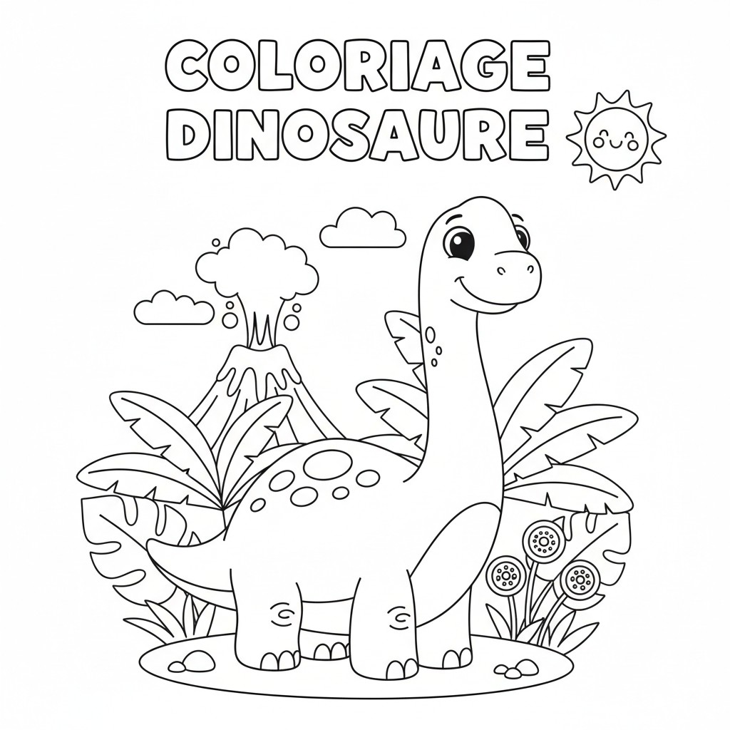 Coloriage coloriage imprimer dinosaure
