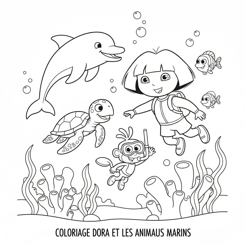 Coloriage coloriage imprimer dora 3
