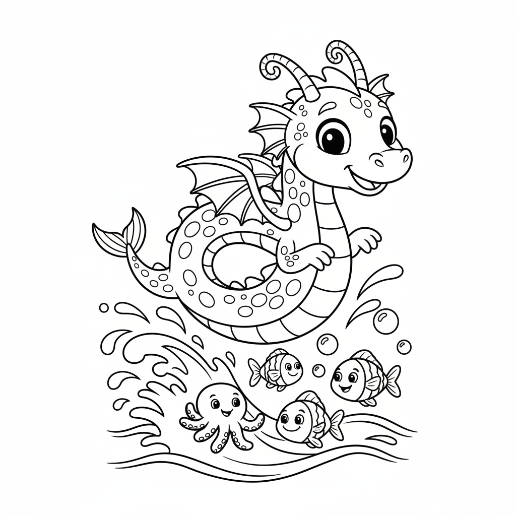 Coloriage coloriage imprimer dragon 5