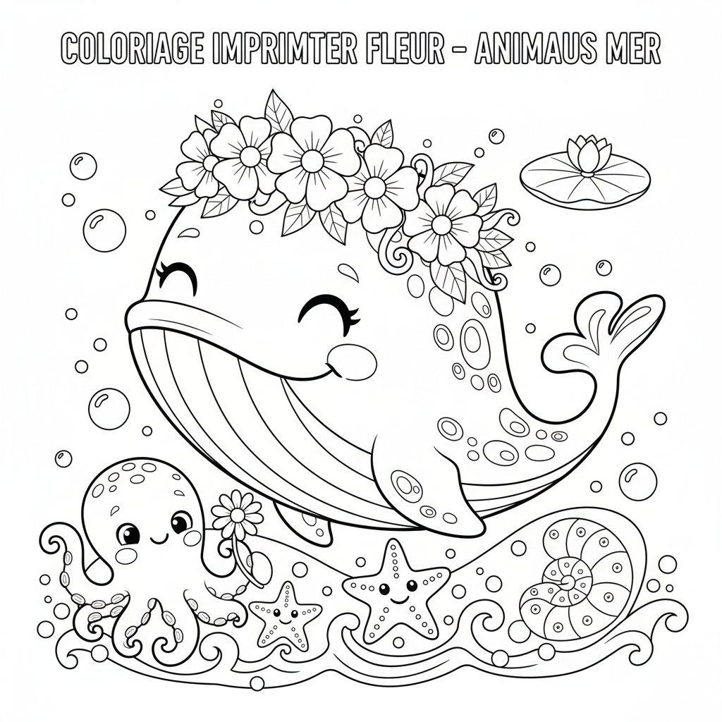 Coloriage coloriage imprimer fleur 4