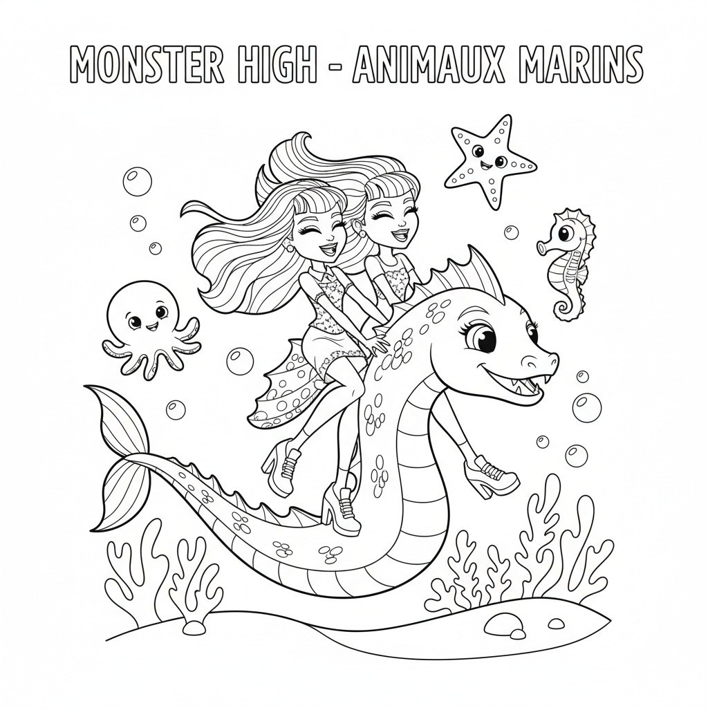 Coloriage coloriage imprimer monster high 5