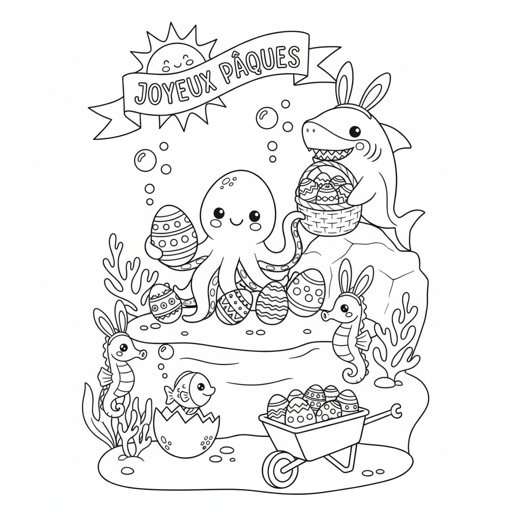 Coloriage coloriage imprimer paques 2