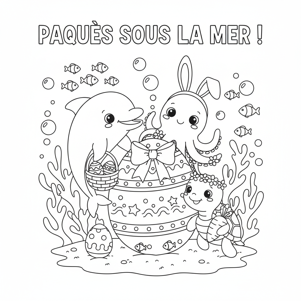 Coloriage coloriage imprimer paques 4