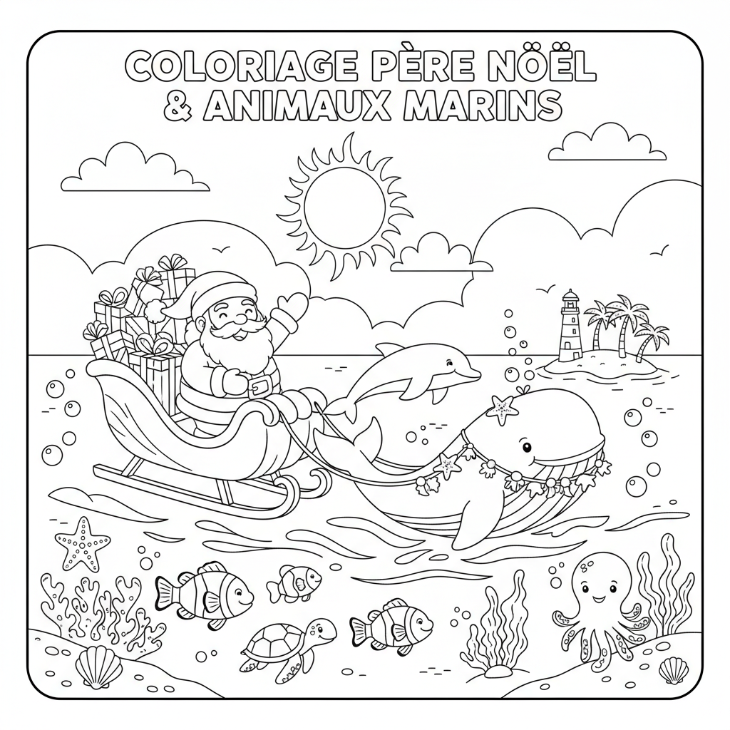 Coloriage coloriage imprimer pere noel 3