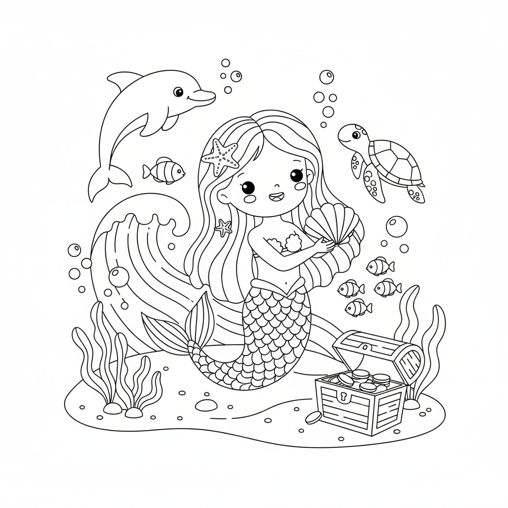 Coloriage coloriage imprimer sirène 3