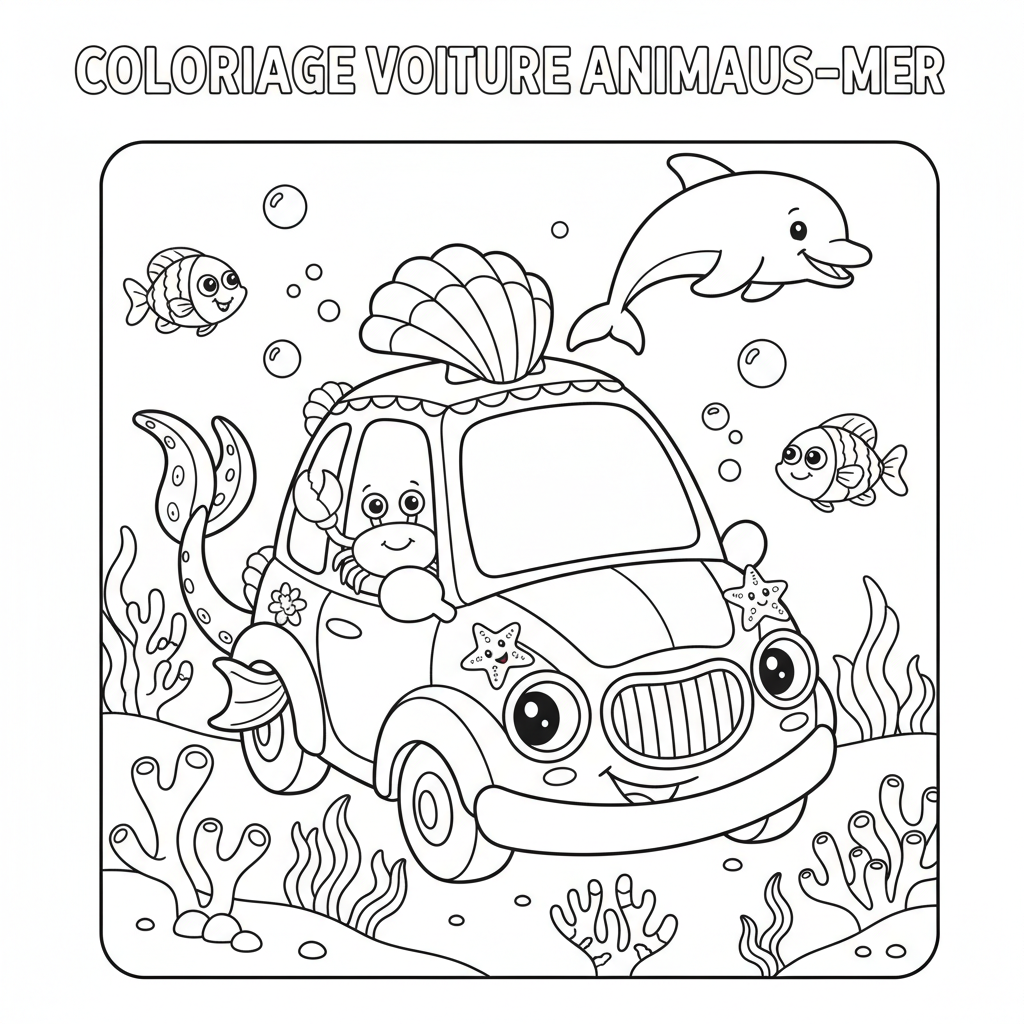 Coloriage coloriage imprimer voiture 4
