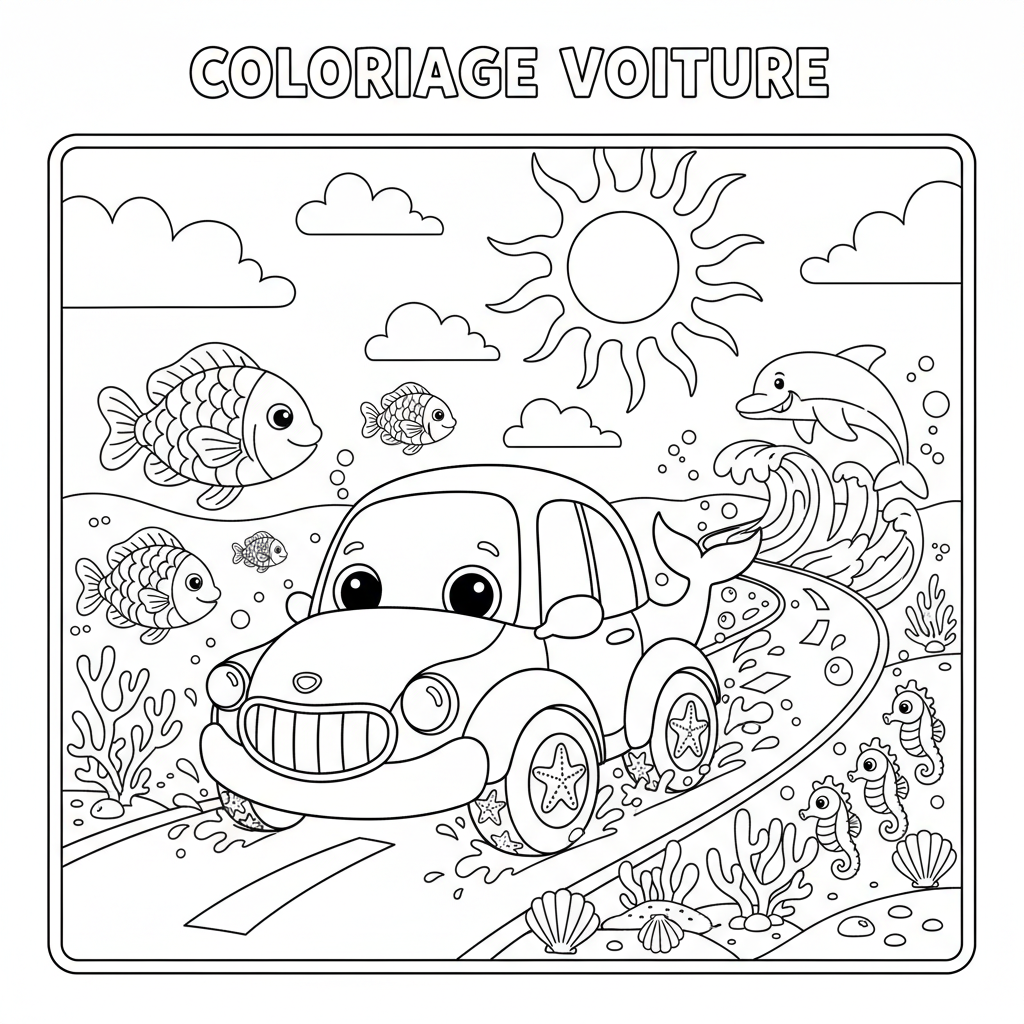 Coloriage coloriage imprimer voiture 5