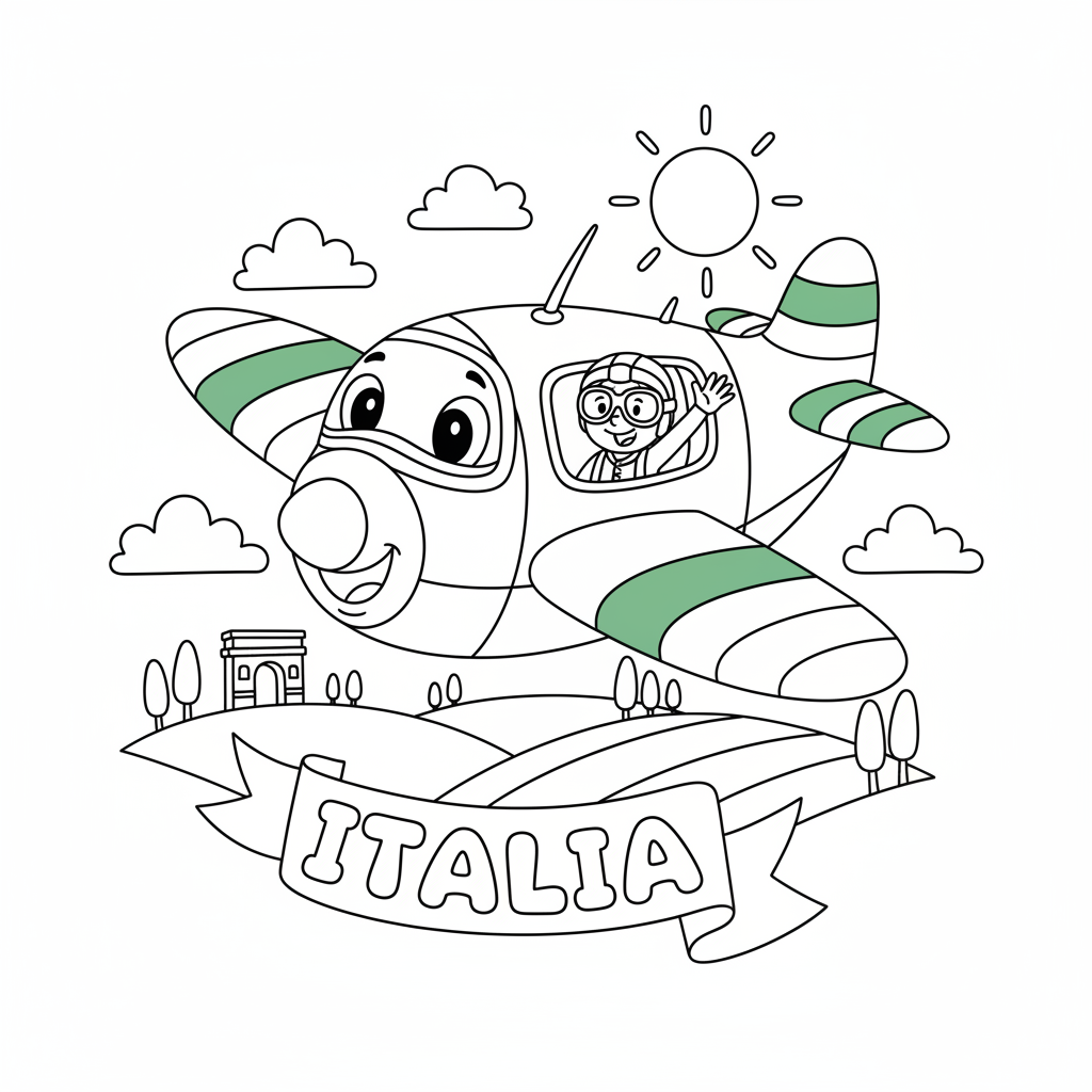 Coloriage coloriage italien 3