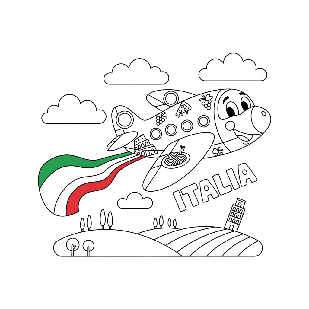 Coloriage coloriage italien 5