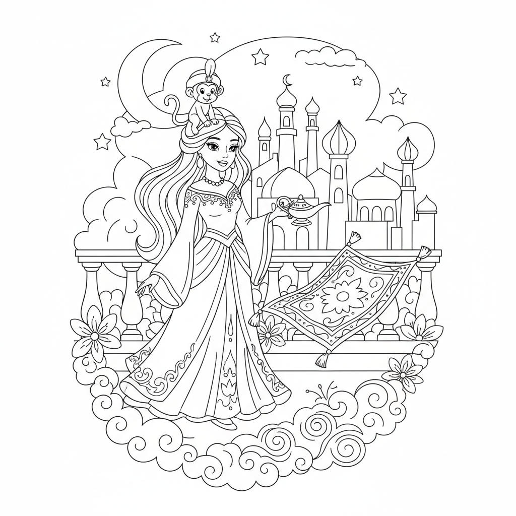 Coloriage coloriage jasmine 2