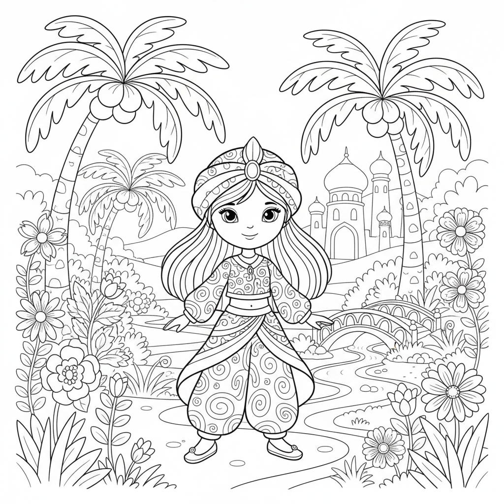 Coloriage coloriage jasmine 3