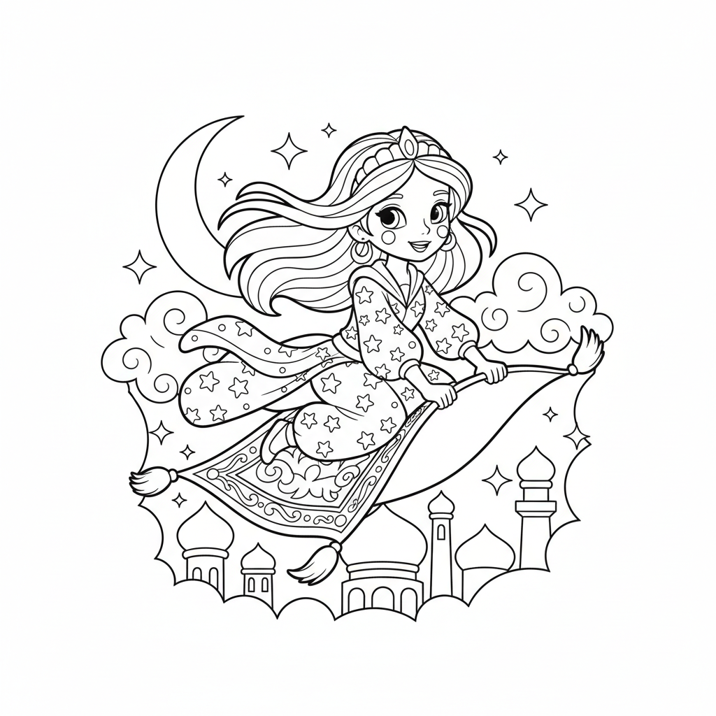 Coloriage coloriage jasmine à imprimer 5