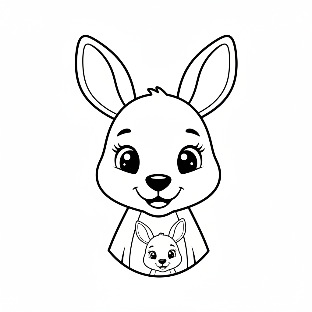 Coloriage coloriage kangourou 4