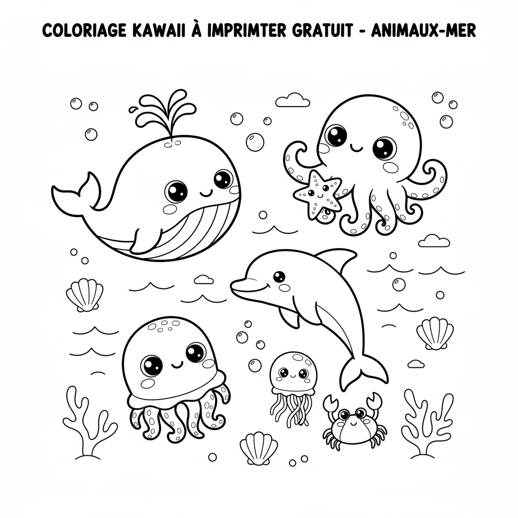 Coloriage coloriage kawaii à imprimer gratuit