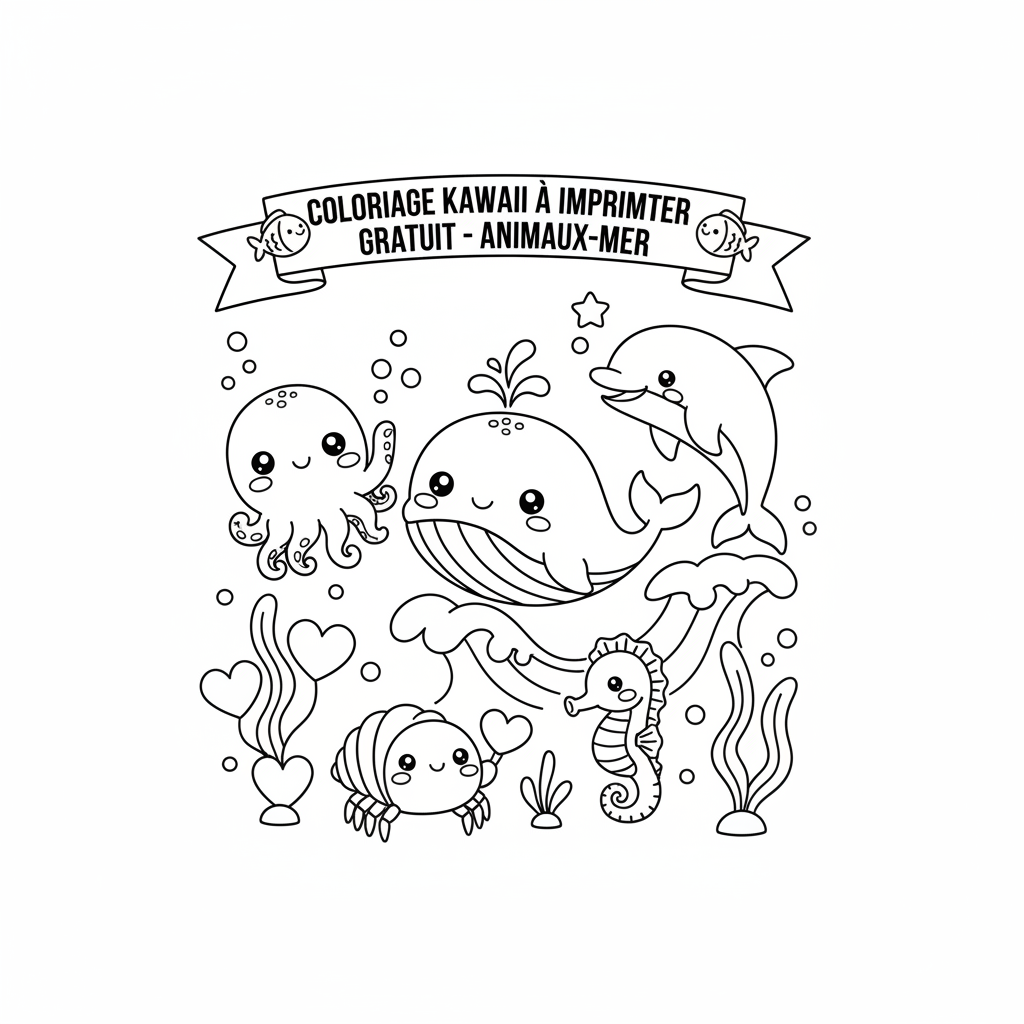Coloriage coloriage kawaii à imprimer gratuit 4
