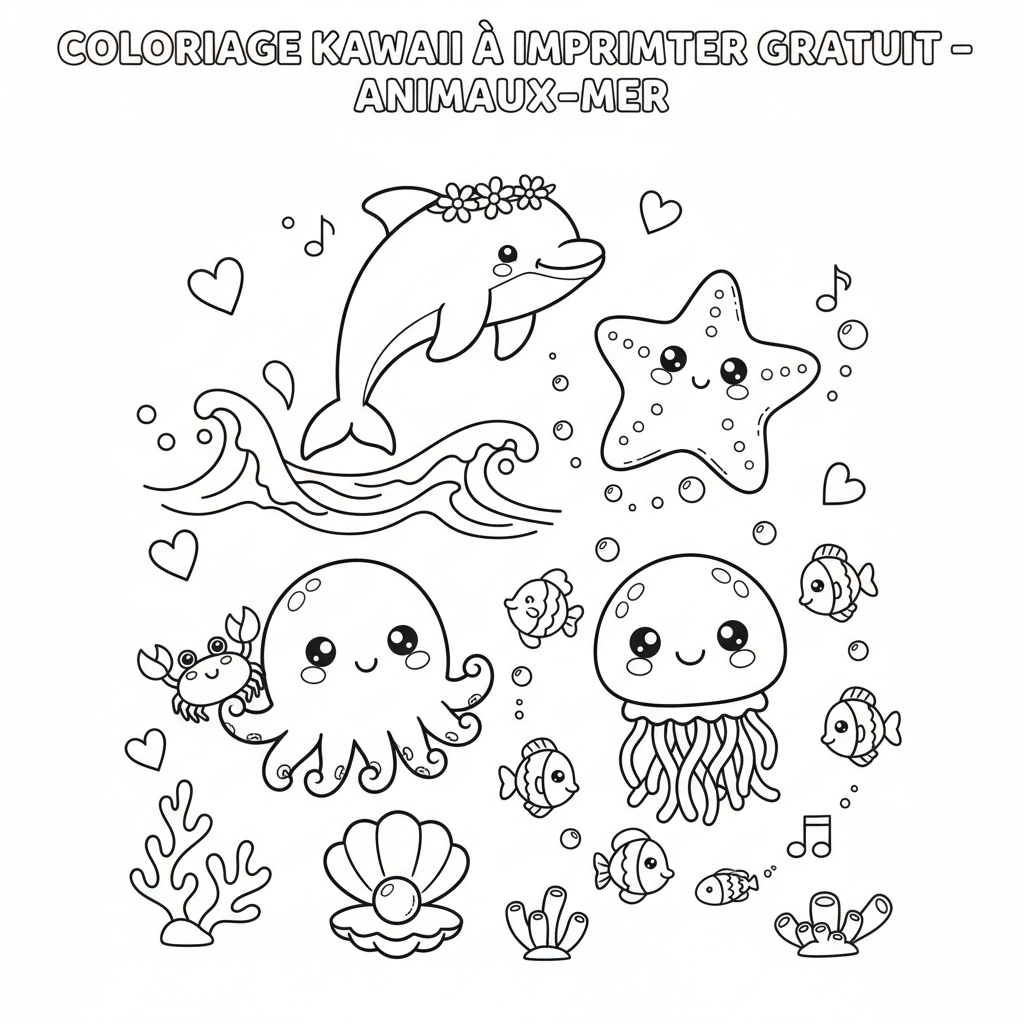 Coloriage coloriage kawaii à imprimer gratuit 5