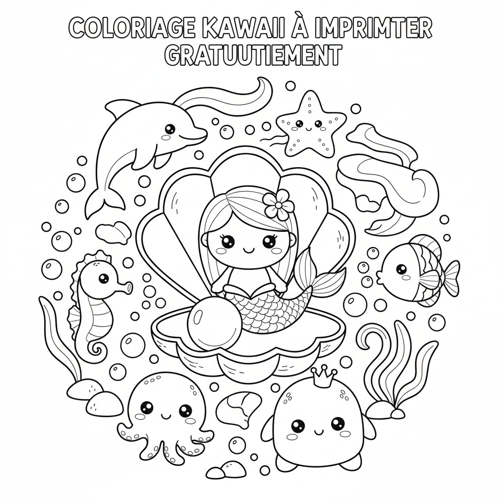 Coloriage coloriage kawaii à imprimer gratuitement 3