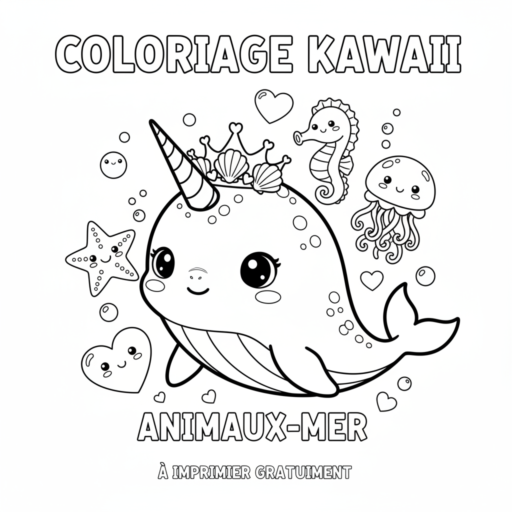 Coloriage coloriage kawaii à imprimer gratuitement 4