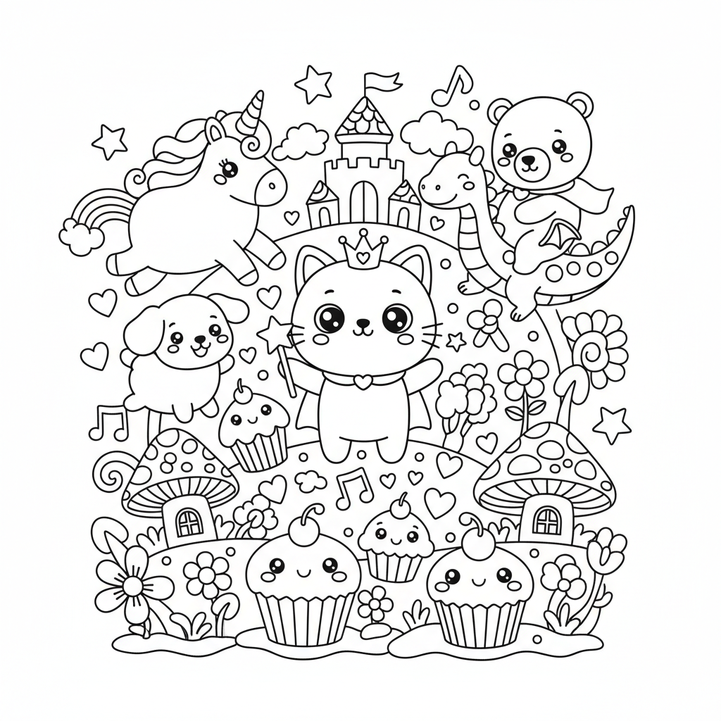 Coloriage Kawaii Disney Gratuit à Imprimer