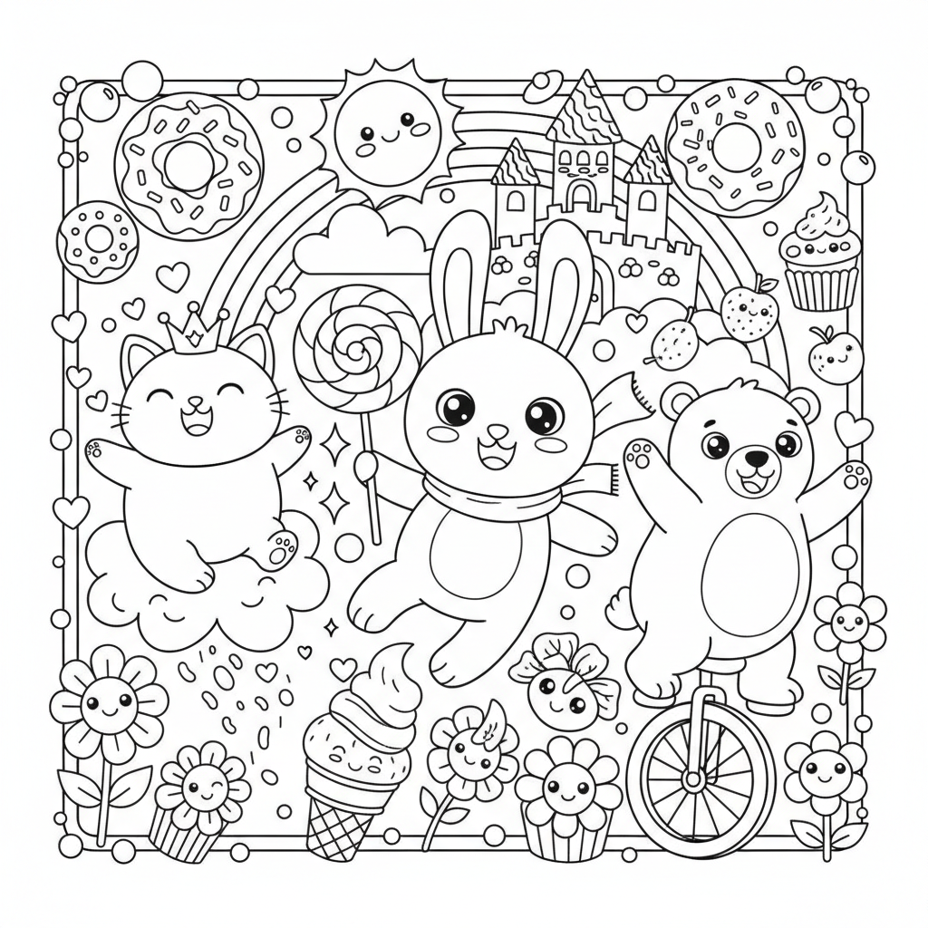 Coloriage coloriage kawaii disney 5