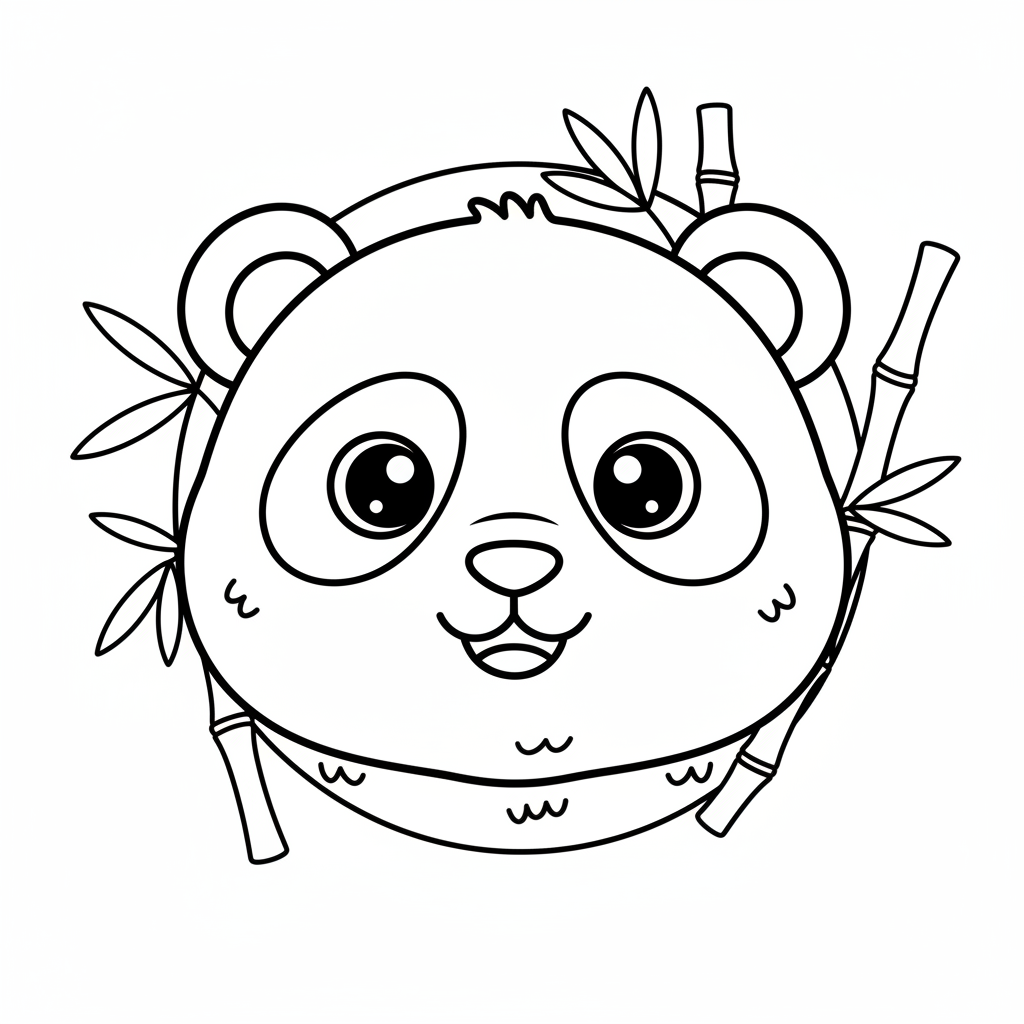 Coloriage coloriage kawaii panda 4