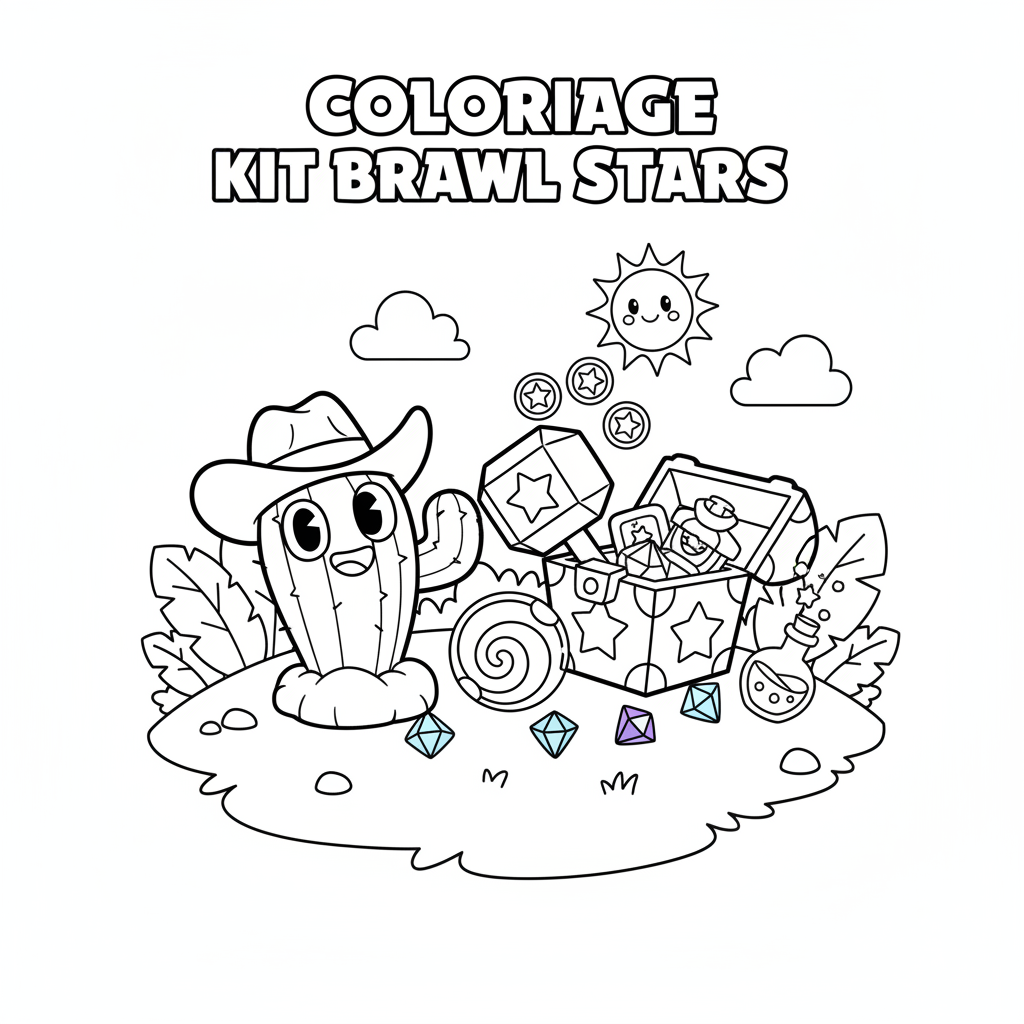 Coloriage coloriage kit brawl stars 3