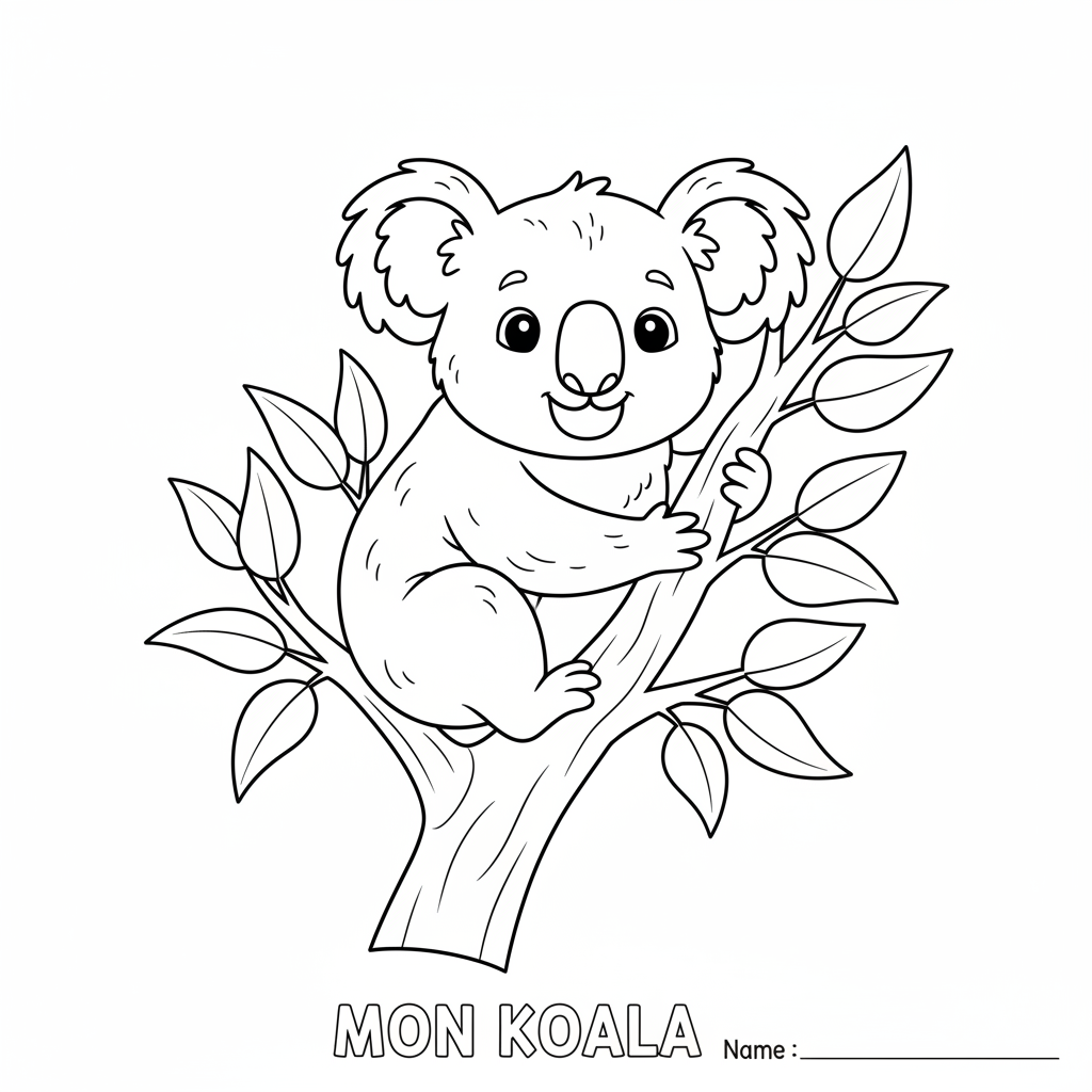 Coloriage coloriage koala 1