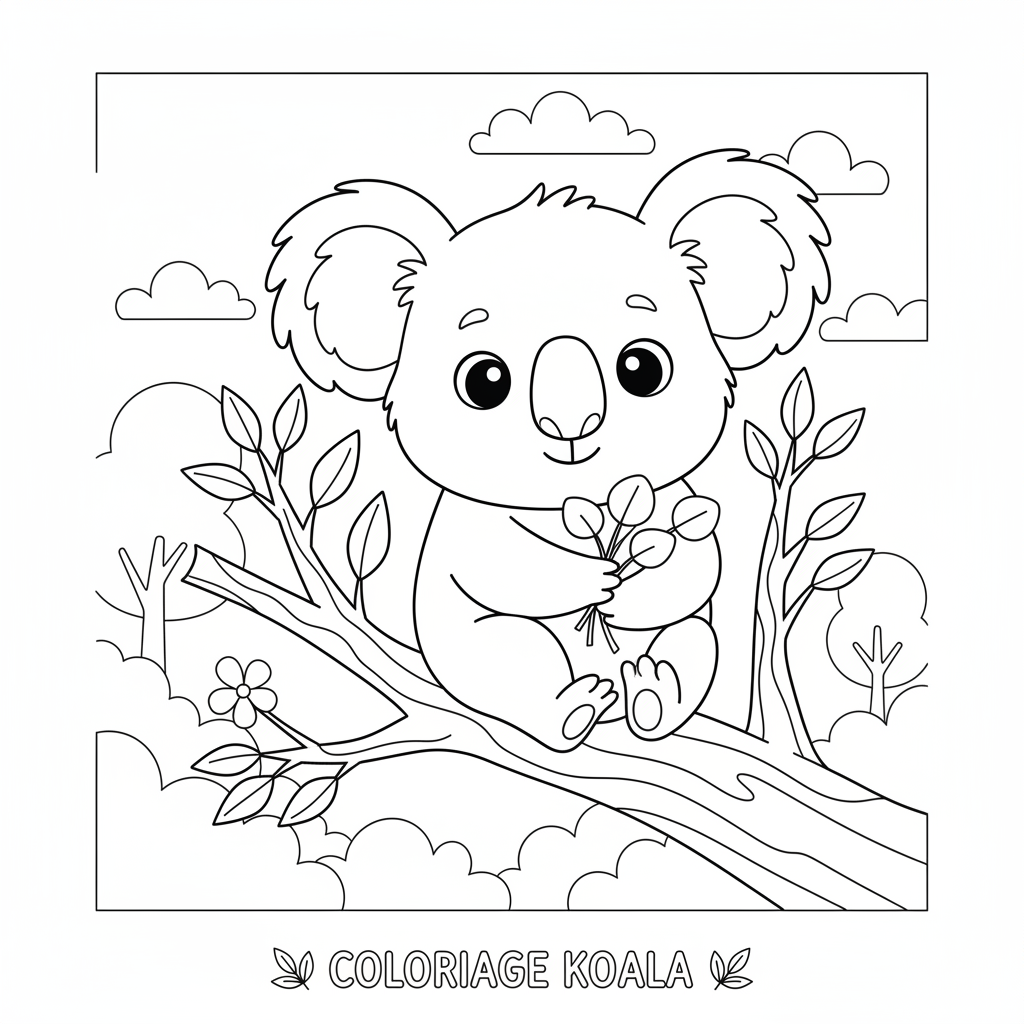 Coloriage coloriage koala 2