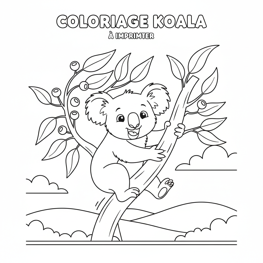 Coloriage coloriage koala à imprimer 5