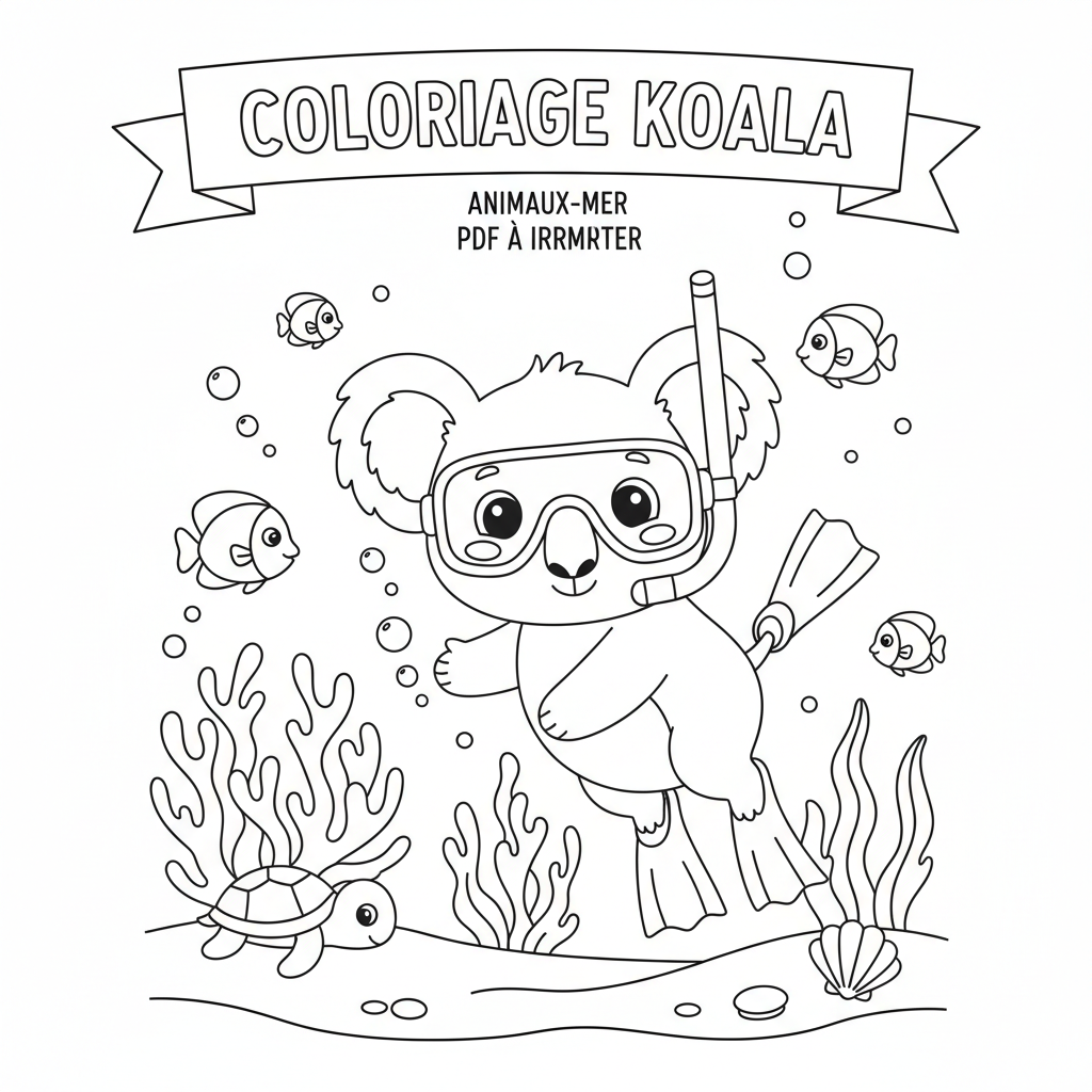 Coloriage coloriage koala à imprimer pdf 2
