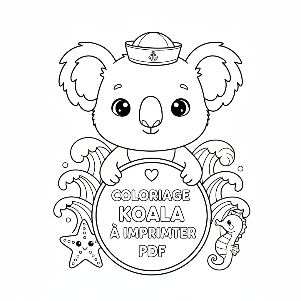 Coloriage coloriage koala à imprimer pdf 4