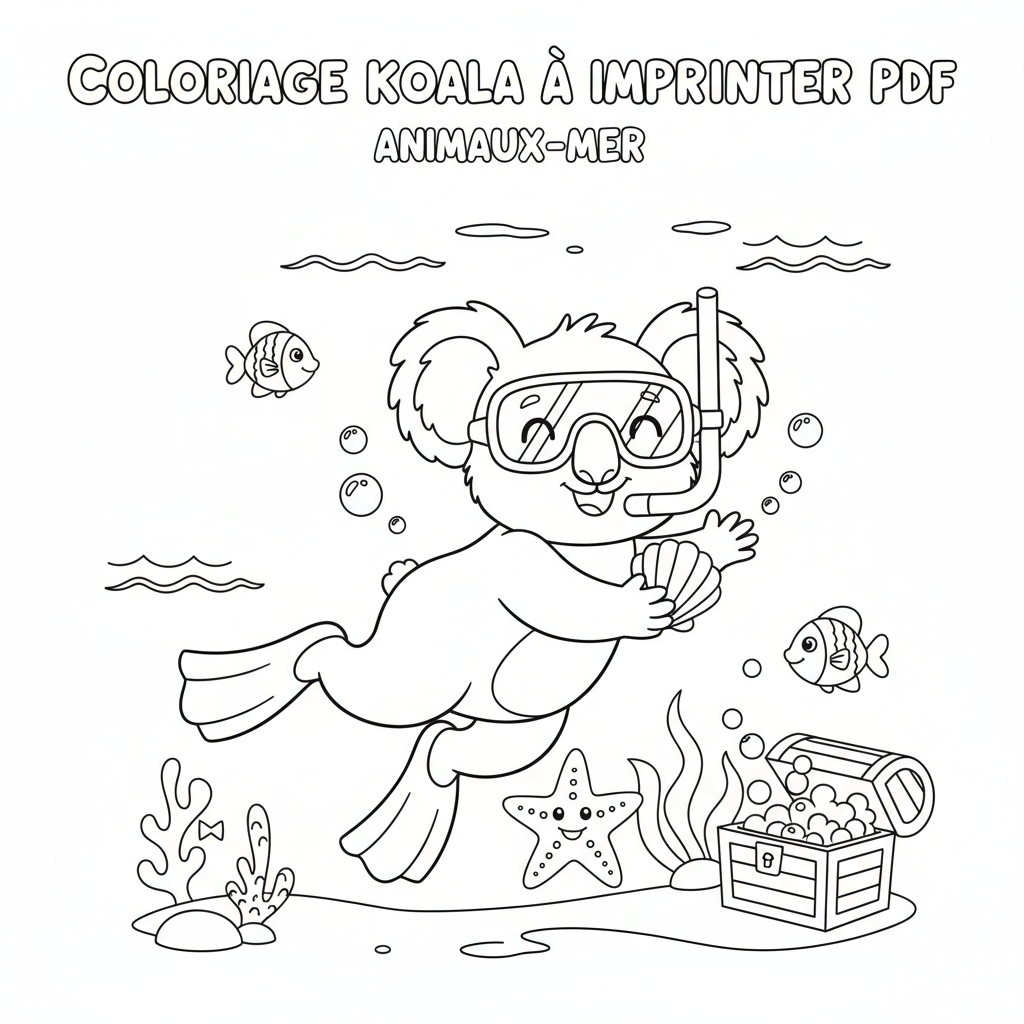 Coloriage coloriage koala à imprimer pdf 5