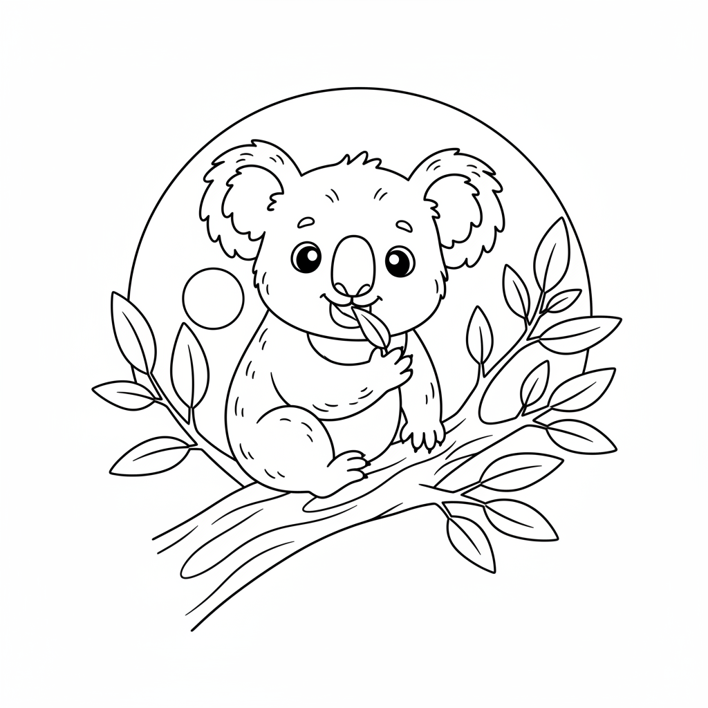 Coloriage coloriage koala mignon 2