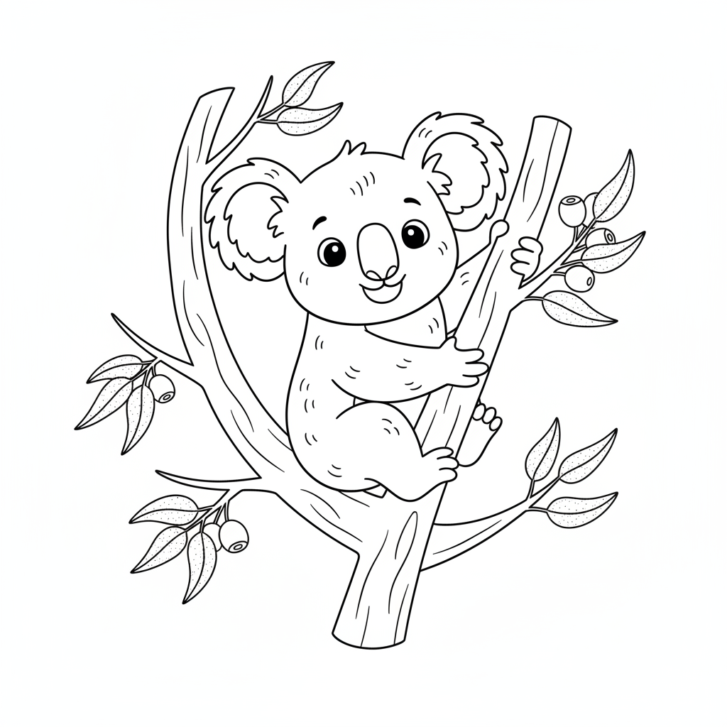 Coloriage coloriage koala mignon 5
