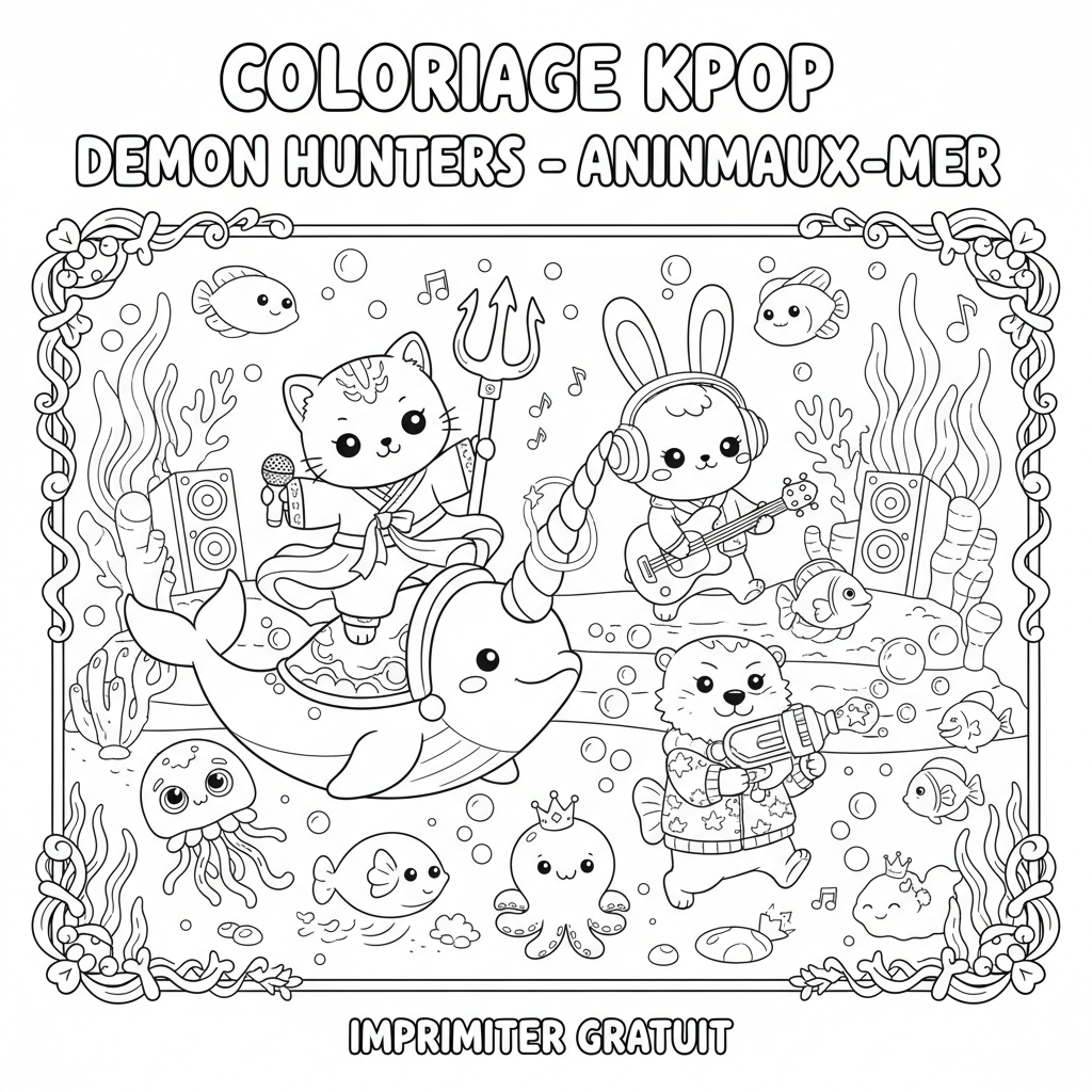 Coloriage coloriage kpop demon hunters à imprimer gratuit 2