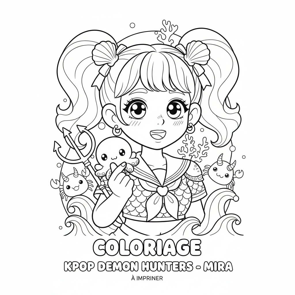 Coloriage coloriage kpop demon hunters à imprimer mira 4