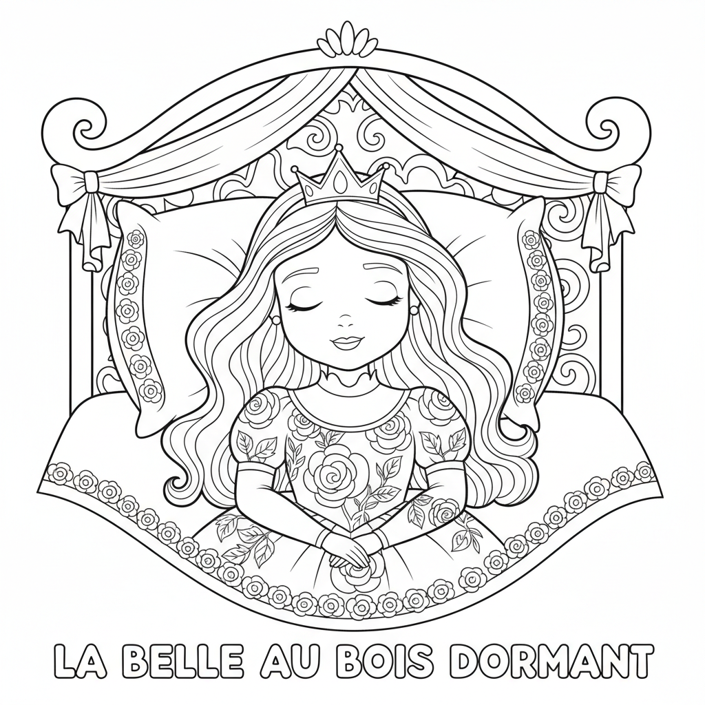 Coloriage coloriage la belle au bois dormant 4