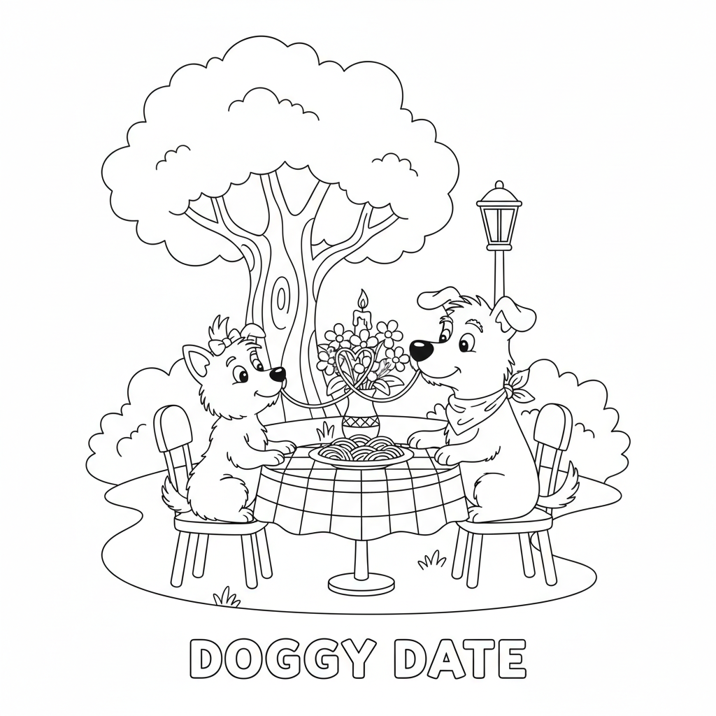 Coloriage coloriage la belle et le clochard