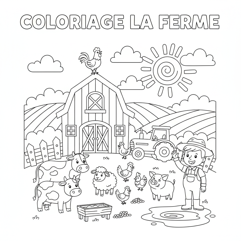 Coloriage coloriage la ferme 2
