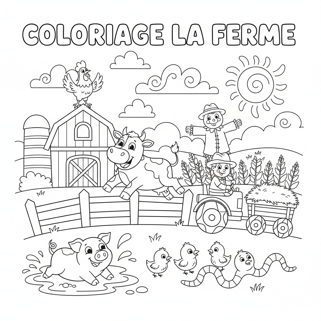 Coloriage coloriage la ferme 5