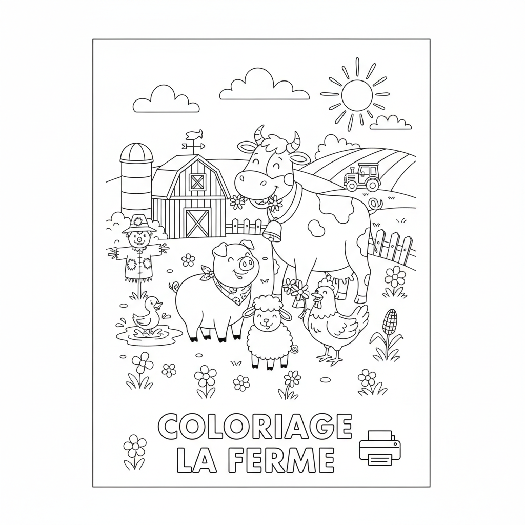 Coloriage coloriage la ferme à imprimer 2
