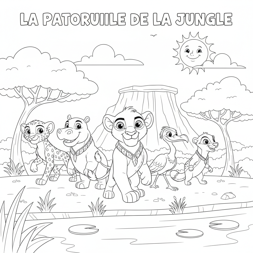 Coloriage coloriage la garde du roi lion 3