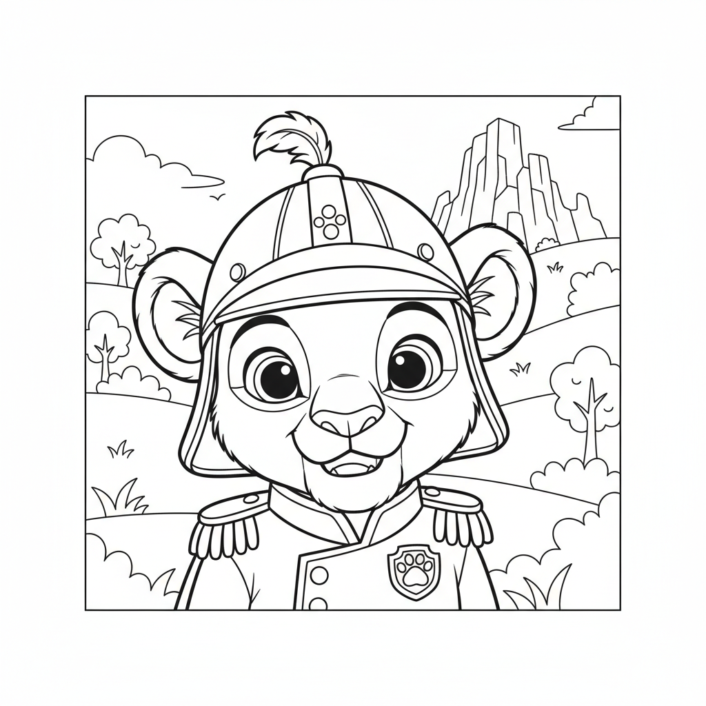 Coloriage coloriage la garde du roi lion 4