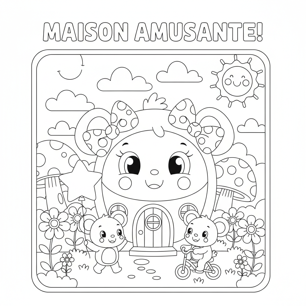 Coloriage La Maison de Mickey Gratuit à Imprimer