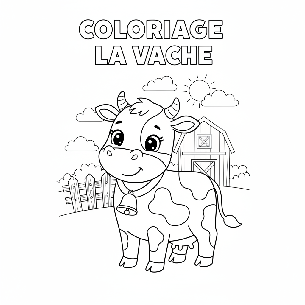 Coloriage coloriage la vache 2