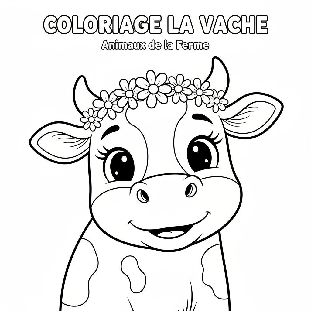 Coloriage coloriage la vache 4