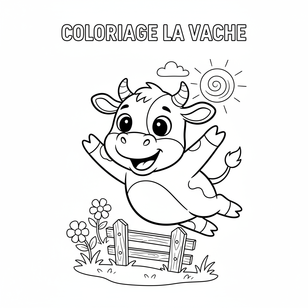 Coloriage coloriage la vache 5