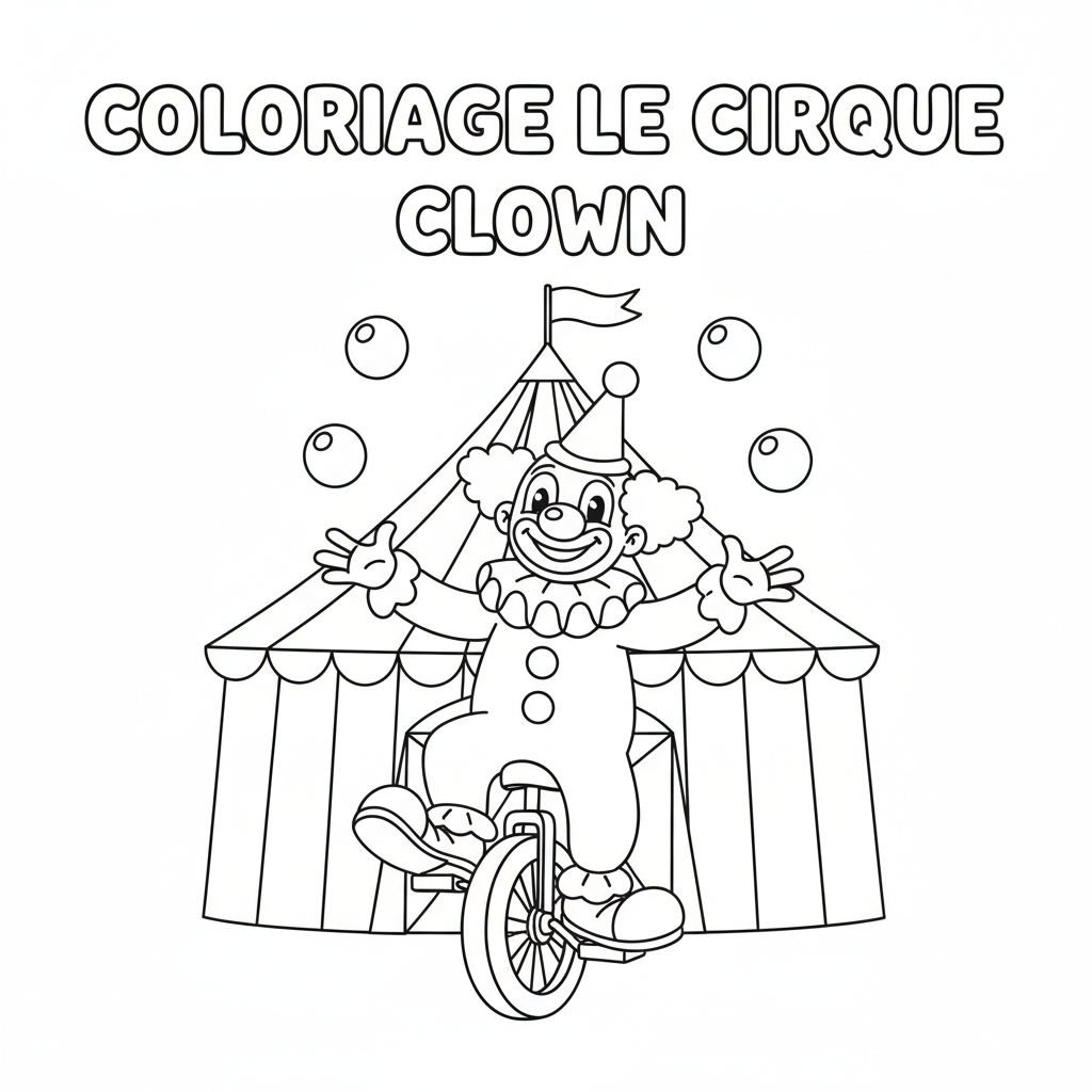 Coloriage Le Cirque à Imprimer Gratuitement pour Enfants