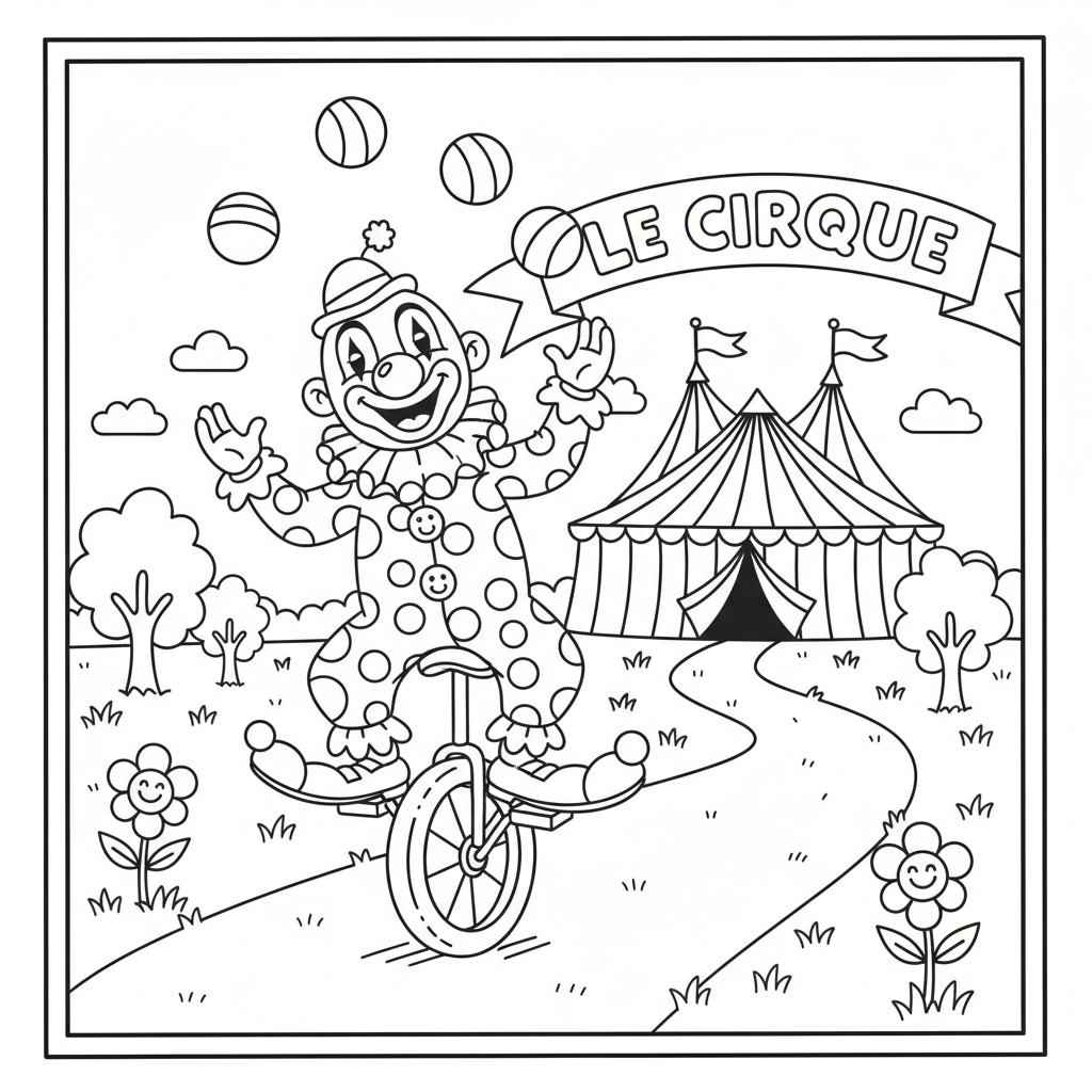 Coloriage coloriage le cirque 3