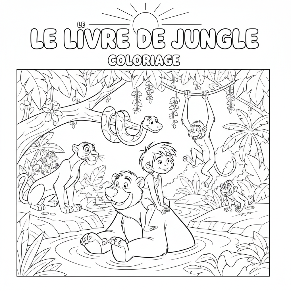 Coloriage coloriage le livre de la jungle 2